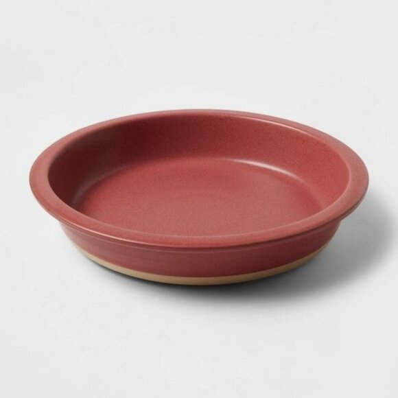 Threshold 10" Stoneware Pie Dish Brown Red - Target Fall Thanksgiving 2022 - Picture 1 of 6